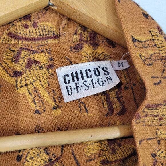 Vtg Chicos Shawl Cardigan Womens Medium Kimono Lagenlook Cottagecore Art To Wear - Picture 5 of 12